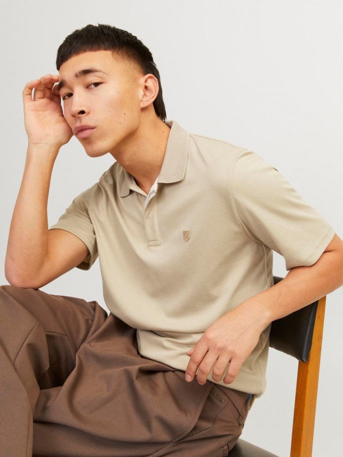 Jack & Jones CRODNEY SS POLO Color Beige