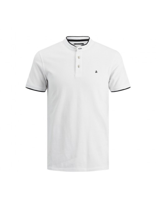 Polo blanco cuello mao online