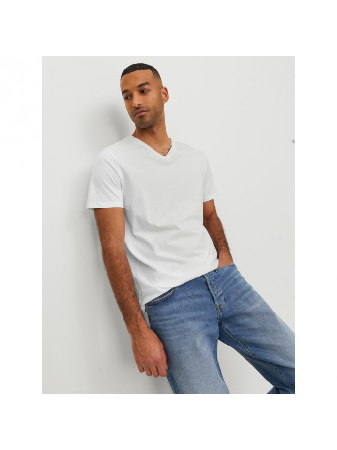 JJEORGANIC BASIC TEE SS V NOOS BLANCO JJEORGANIC BASIC TEE SS V NOOS BLANCO
