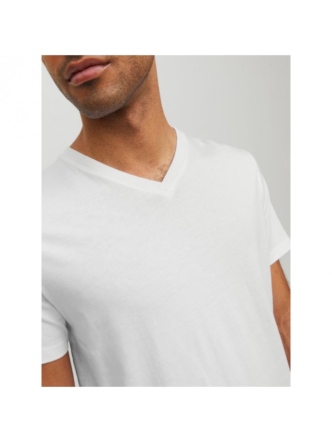 JJEORGANIC BASIC TEE SS V NOOS BLANCO JJEORGANIC BASIC TEE SS V NOOS BLANCO