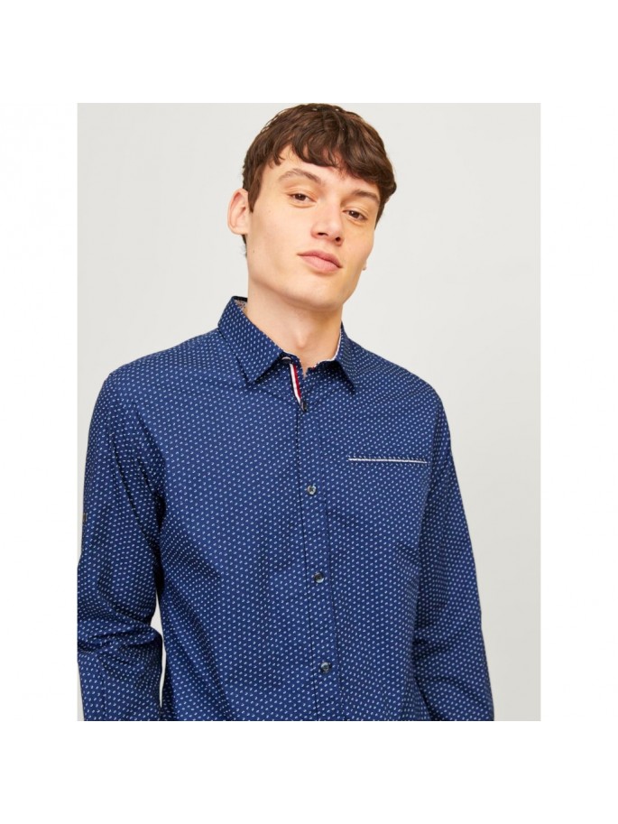 JJEREMY DETAIL SHIRT LS NOOS AZUL ACERO JJEREMY DETAIL SHIRT LS NOOS AZUL ACERO