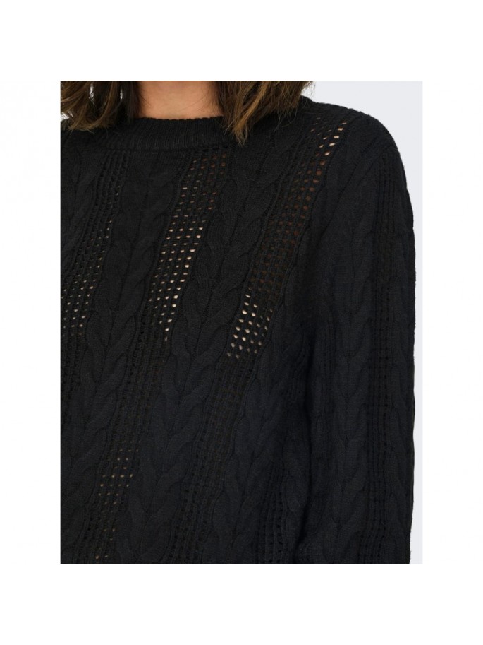 ONLRUBINA LS CABLE O-NECK NOOS NEGRO ONLRUBINA LS CABLE O-NECK NOOS NEGRO