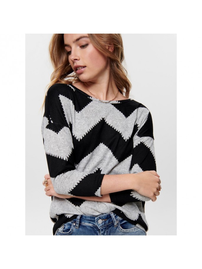 ONLELCOS 4/5 AOP TOP JRS NOOS GRIS CLARO