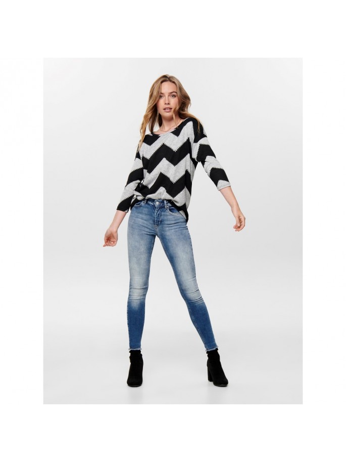 ONLELCOS 4/5 AOP TOP JRS NOOS GRIS CLARO