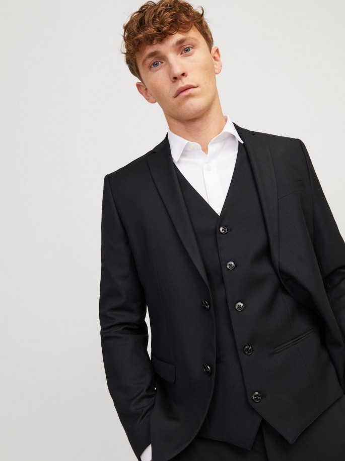 JPRSOLARIS WAISTCOAT NOOS NEGRO