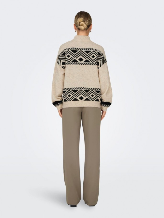 ONLVICTORIA L/S PULLOVER  NOOS GRIS...