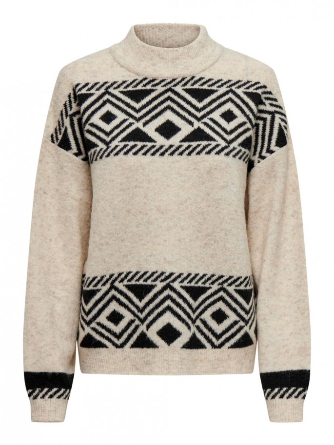ONLVICTORIA L/S PULLOVER  NOOS GRIS...