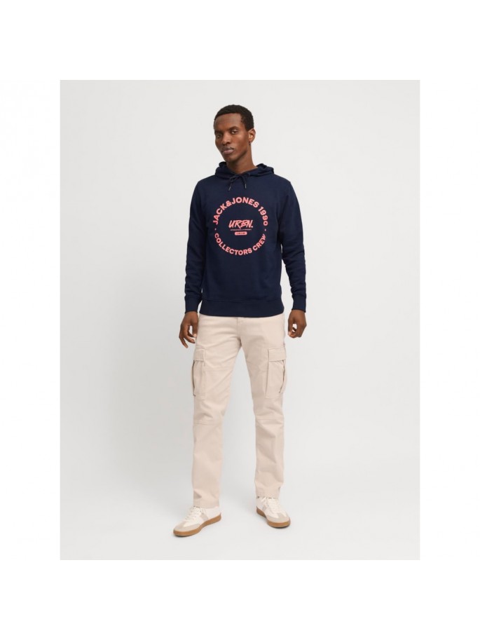 JJSIMON SWEAT HOOD AZUL OSCURO JJSIMON SWEAT HOOD AZUL OSCURO