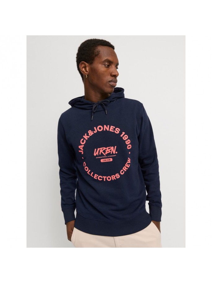 JJSIMON SWEAT HOOD AZUL OSCURO JJSIMON SWEAT HOOD AZUL OSCURO