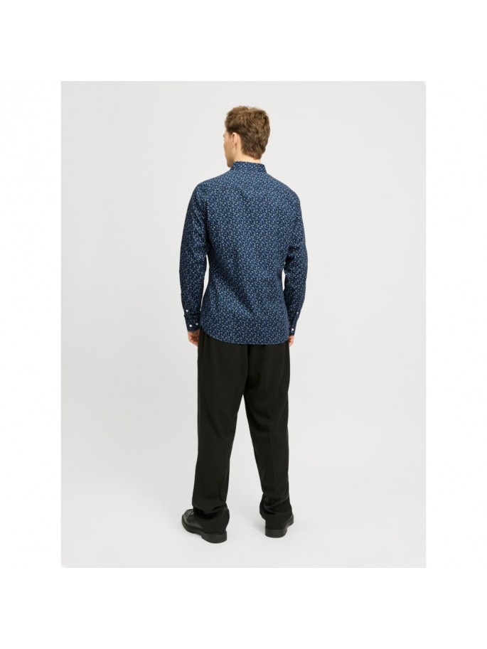 JJJOE PRINT SHIRT LS SS25 AZUL OSCURO JJJOE PRINT SHIRT LS SS25 AZUL OSCURO