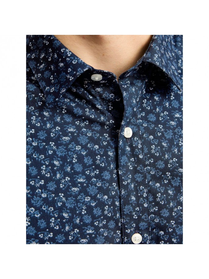 JJJOE PRINT SHIRT LS SS25 AZUL OSCURO JJJOE PRINT SHIRT LS SS25 AZUL OSCURO