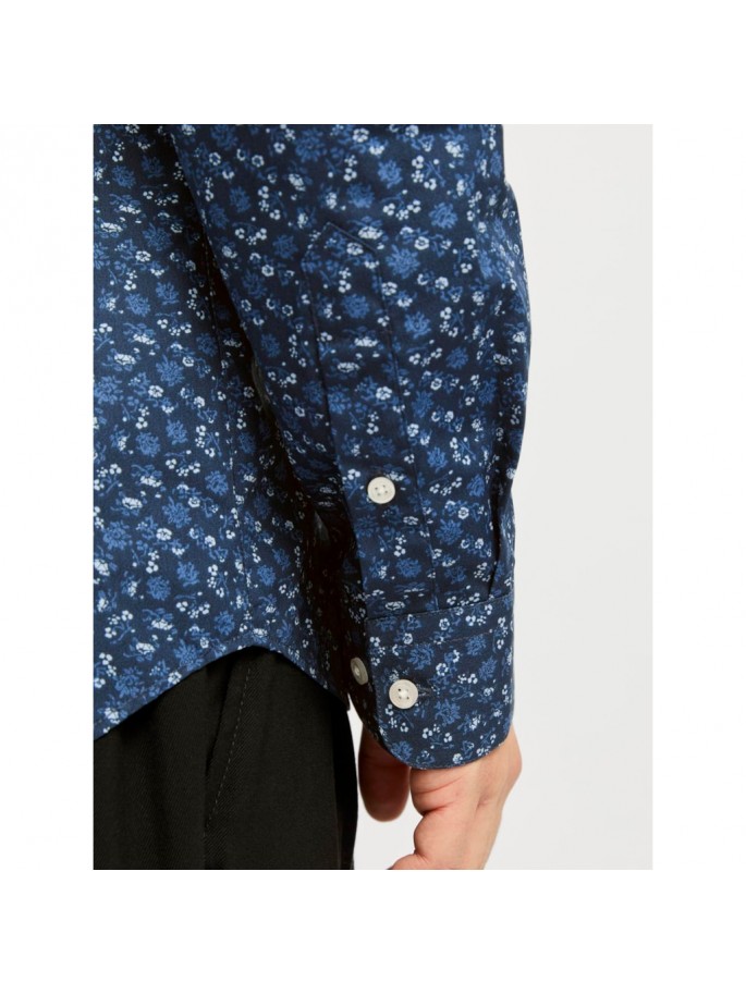 JJJOE PRINT SHIRT LS SS25 AZUL OSCURO JJJOE PRINT SHIRT LS SS25 AZUL OSCURO