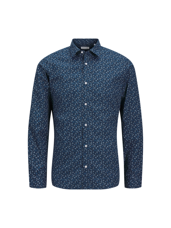 JJJOE PRINT SHIRT LS SS25 AZUL OSCURO JJJOE PRINT SHIRT LS SS25 AZUL OSCURO