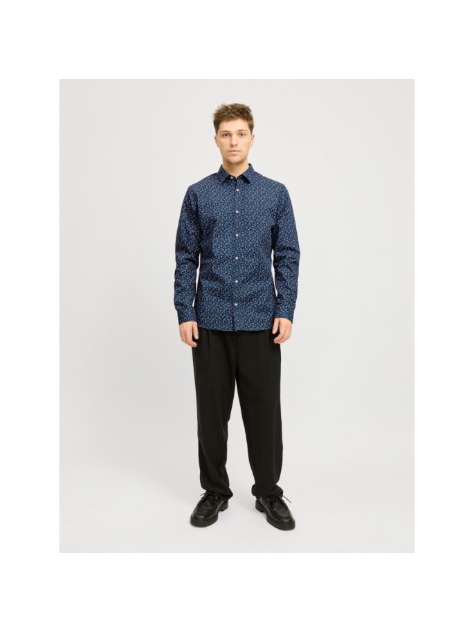 JJJOE PRINT SHIRT LS SS25 AZUL OSCURO JJJOE PRINT SHIRT LS SS25 AZUL OSCURO