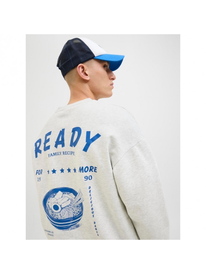 JJCHARGE PRINTED SWEAT CREW NE BLANCO JJCHARGE PRINTED SWEAT CREW NE BLANCO