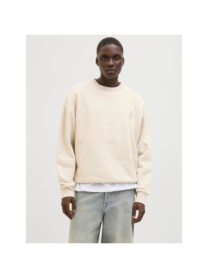 JJCHARGE PRINTED SWEAT CREW NE GRIS JJCHARGE PRINTED SWEAT CREW NE GRIS