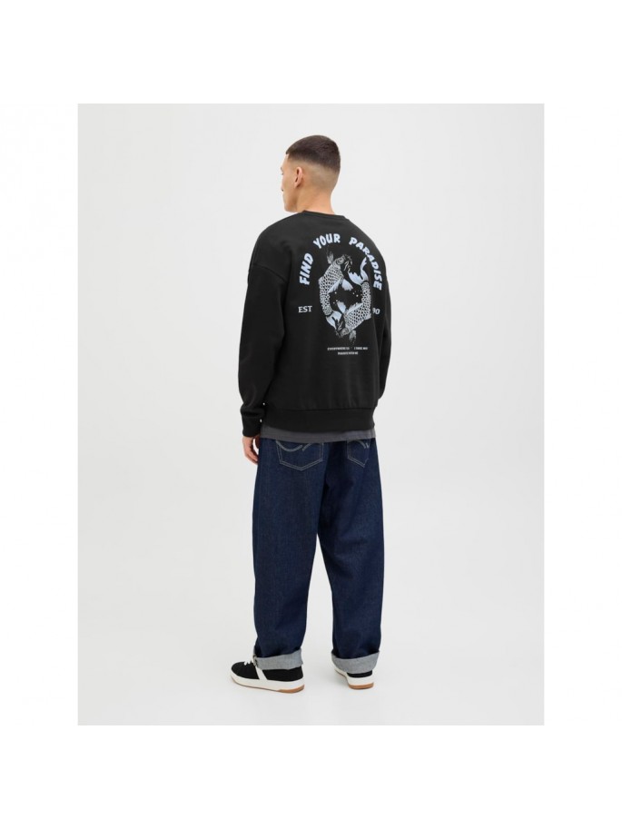 JJCHARGE PRINTED SWEAT CREW NE NEGRO