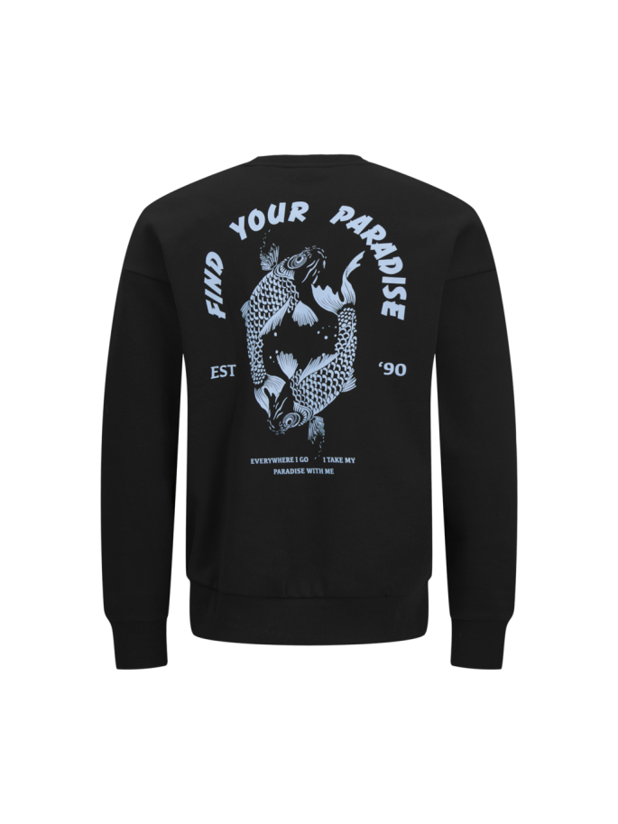 JJCHARGE PRINTED SWEAT CREW NE NEGRO