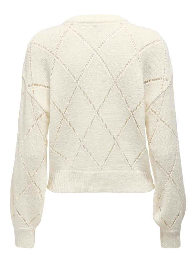 ONLGEENAS LS STRUCTURE O-NECK  BLANCO