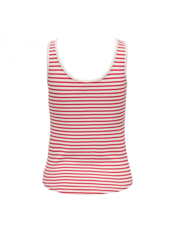 ONLDEVIN S/L STRIPE O-NECK TOP BLANCO...