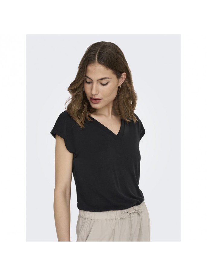 ONLFREE S/S MODAL V-NECK  NOOS NEGRO