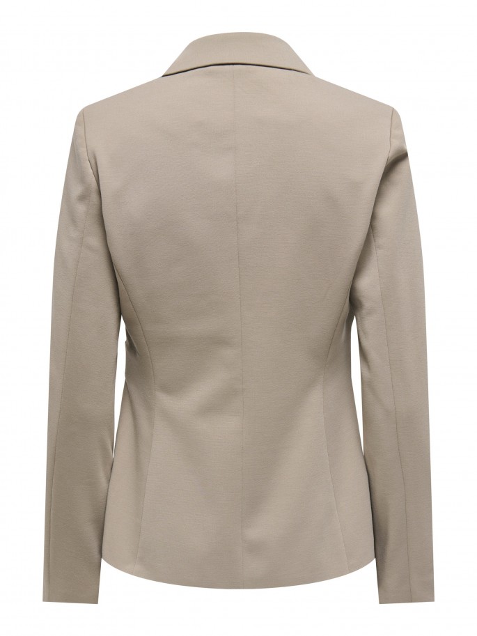 ONLPEACH LIFE L/S BUT FIT BLAZ BEIGE