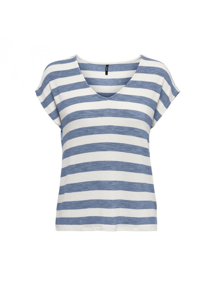 ONLLIRA LIFE S/S V-NECK T NOOS AZUL