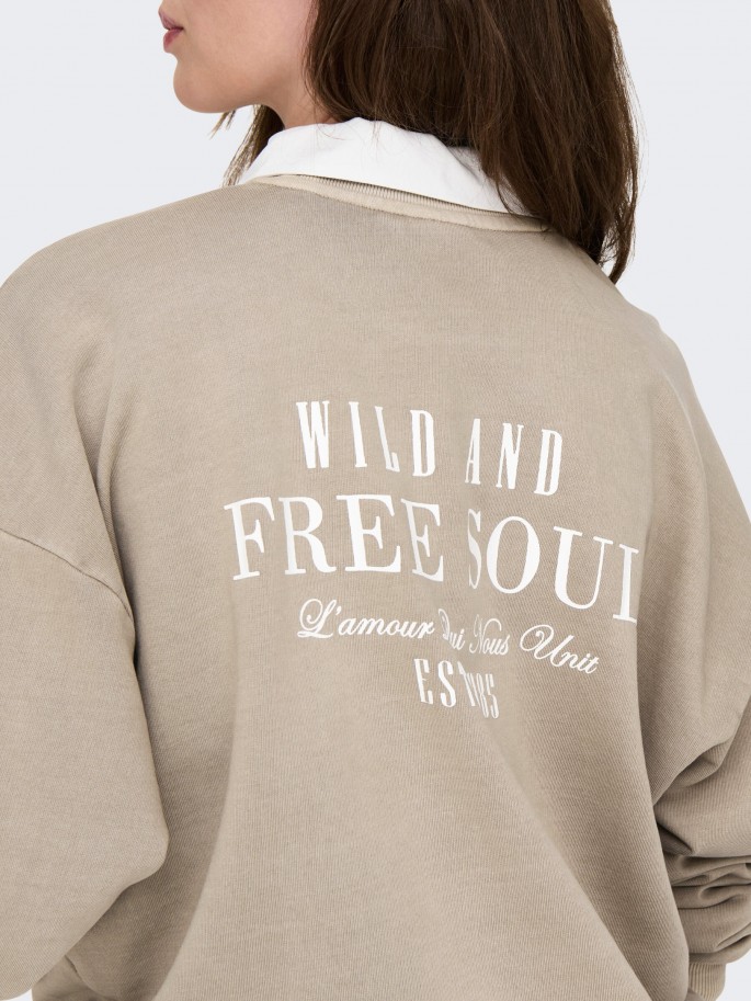 ONLTUSINDA L/S O-NECK CC UB SW BEIGE