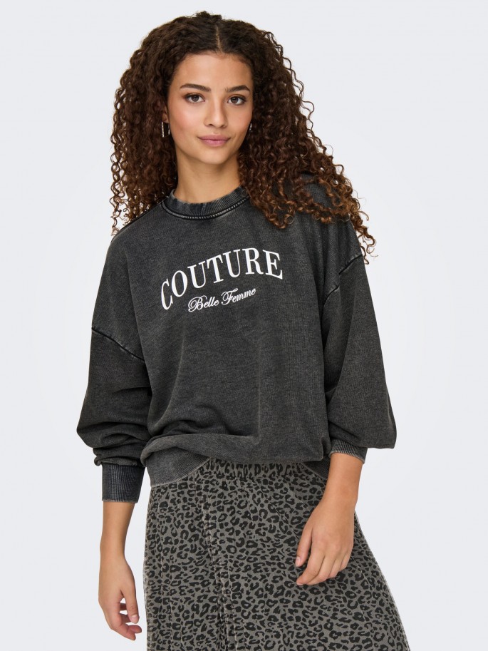 ONLTUSINDA L/S O-NECK CC UB SW NEGRO