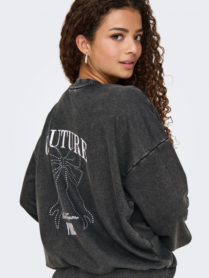 ONLTUSINDA L/S O-NECK CC UB SW NEGRO