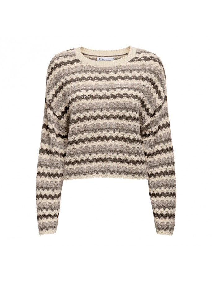 ONLASA LS SHORT O-NECK CC KNT BEIGE ONLASA LS SHORT O-NECK CC KNT BEIGE