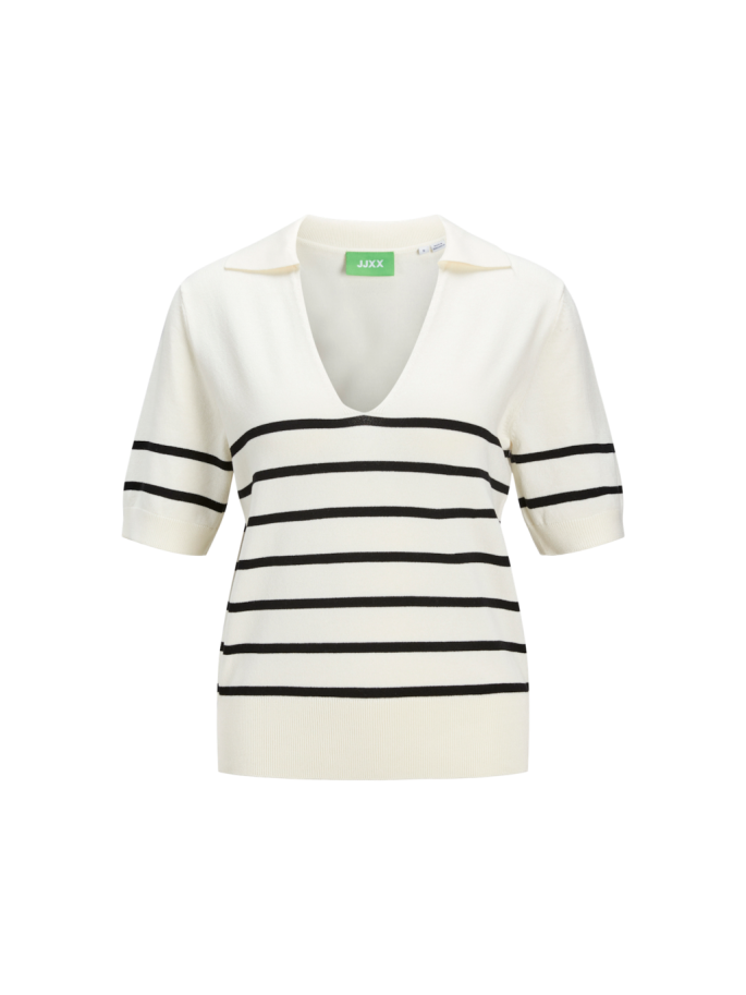 JXLAYLA COMFY SS POLO KNIT BLANCO
