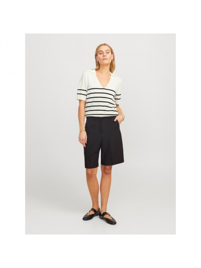 JXLAYLA COMFY SS POLO KNIT BLANCO