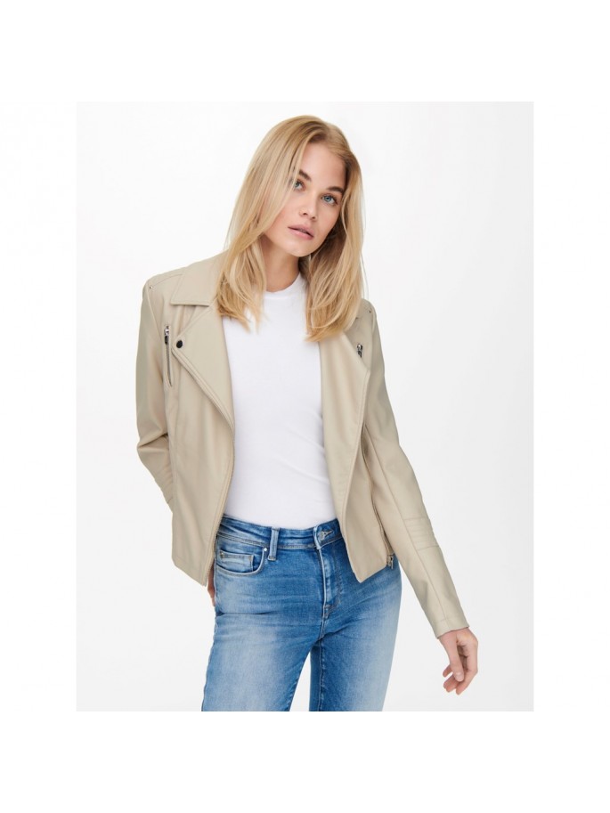 ONLGEMMA FAUX LEATHER BIK NOOS BEIGE