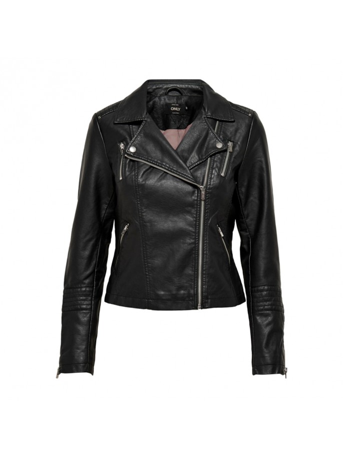 ONLGEMMA FAUX LEATHER BIK NOOS NEGRO