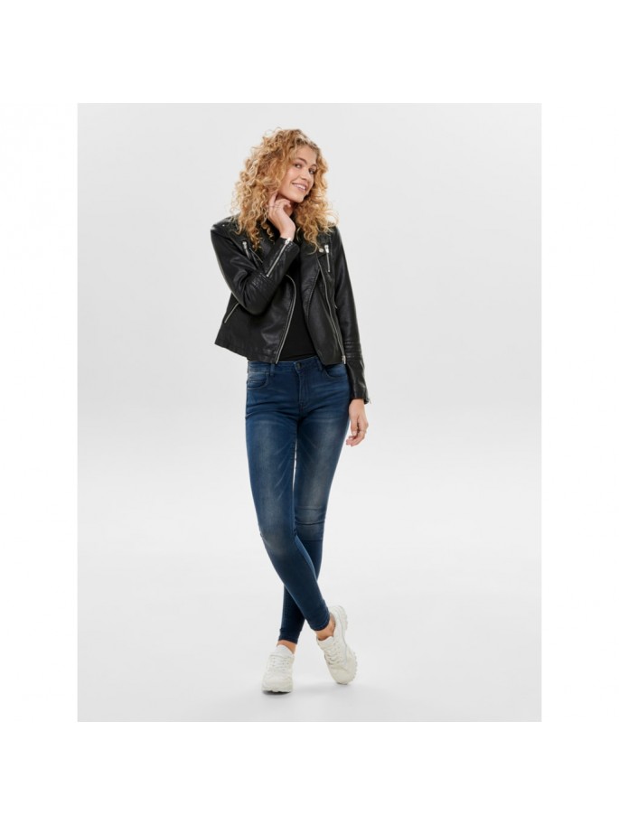 ONLGEMMA FAUX LEATHER BIK NOOS NEGRO