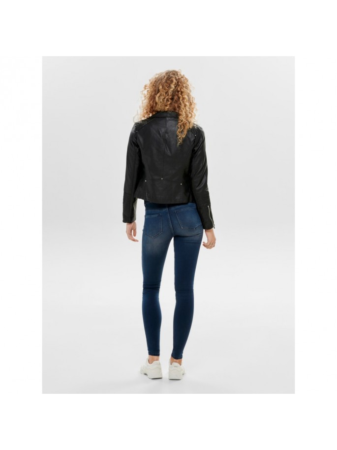 ONLGEMMA FAUX LEATHER BIK NOOS NEGRO