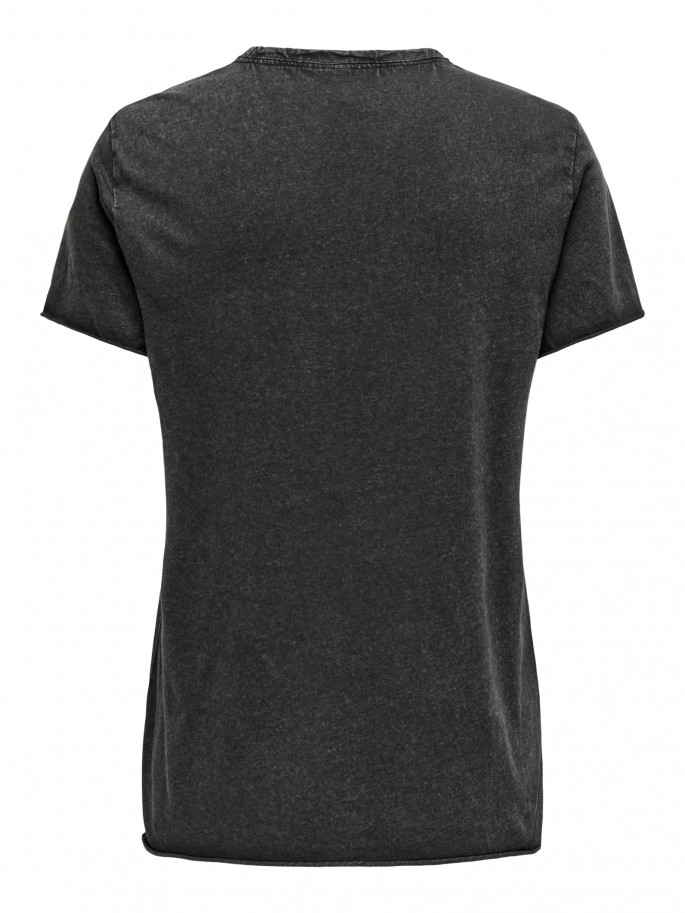 Only LUCY Top manga corta Color Negro...