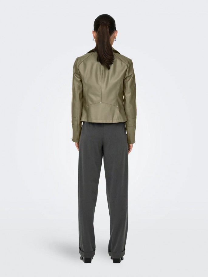 ONLGEMMA FAUX LEATHER BIK NOOS BEIGE...