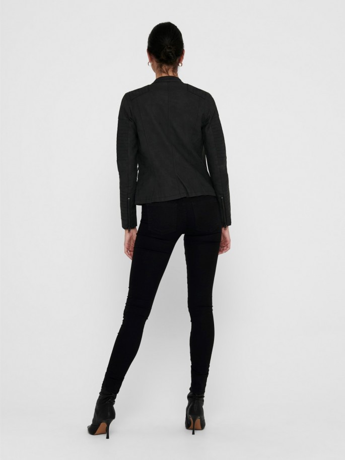 Only AVA Biker de cuero sintético...