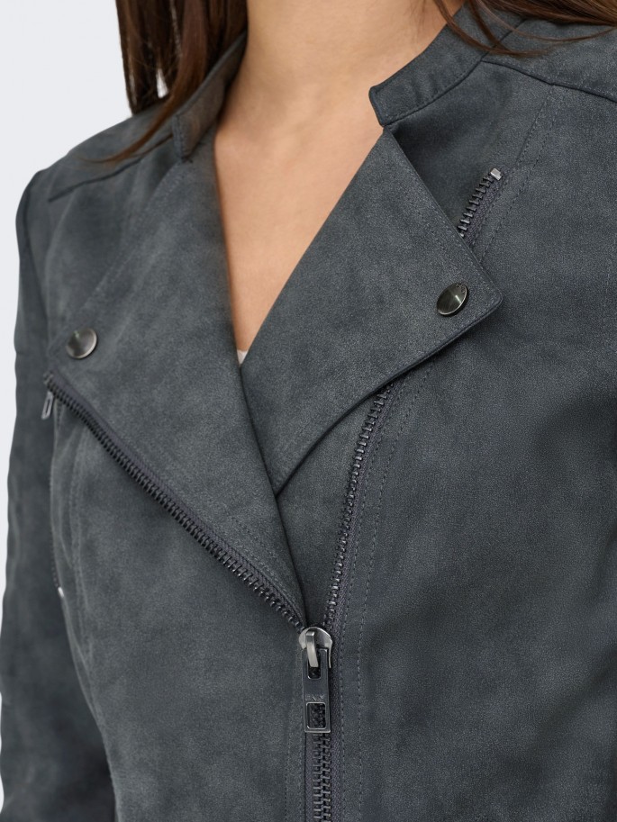 Only AVA Biker de cuero sintético...