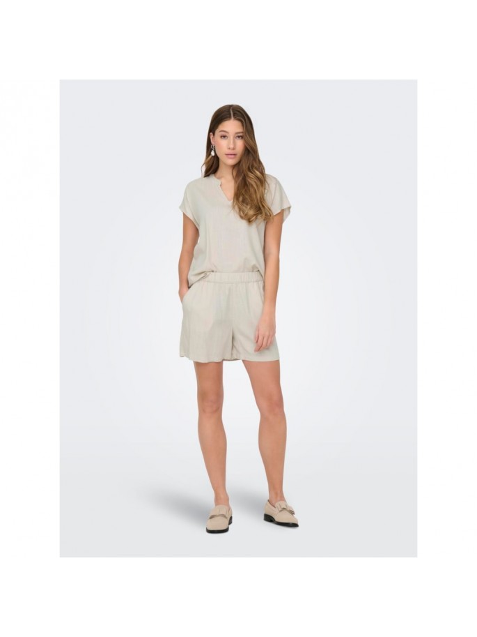 JDY CAYA LION LINEN Top cuello en V...