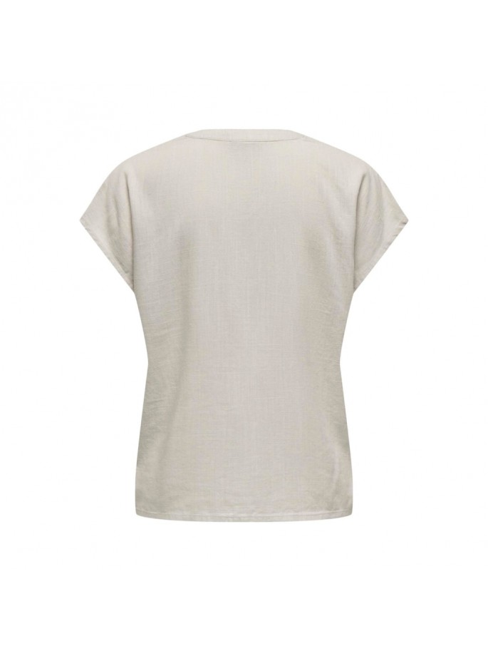 JDY CAYA LION LINEN Top cuello en V...