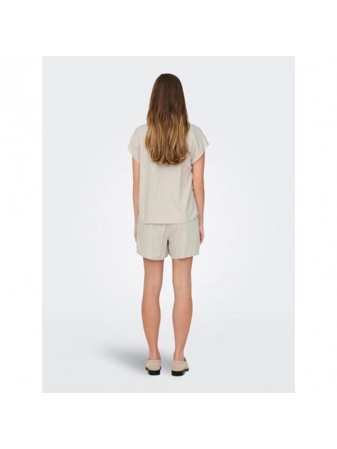 JDY CAYA LION LINEN Top cuello en V...