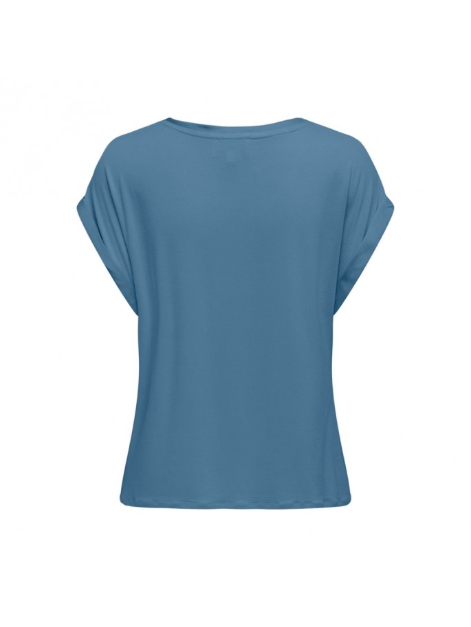 Only LIEKE Top Satín Color Azul -...