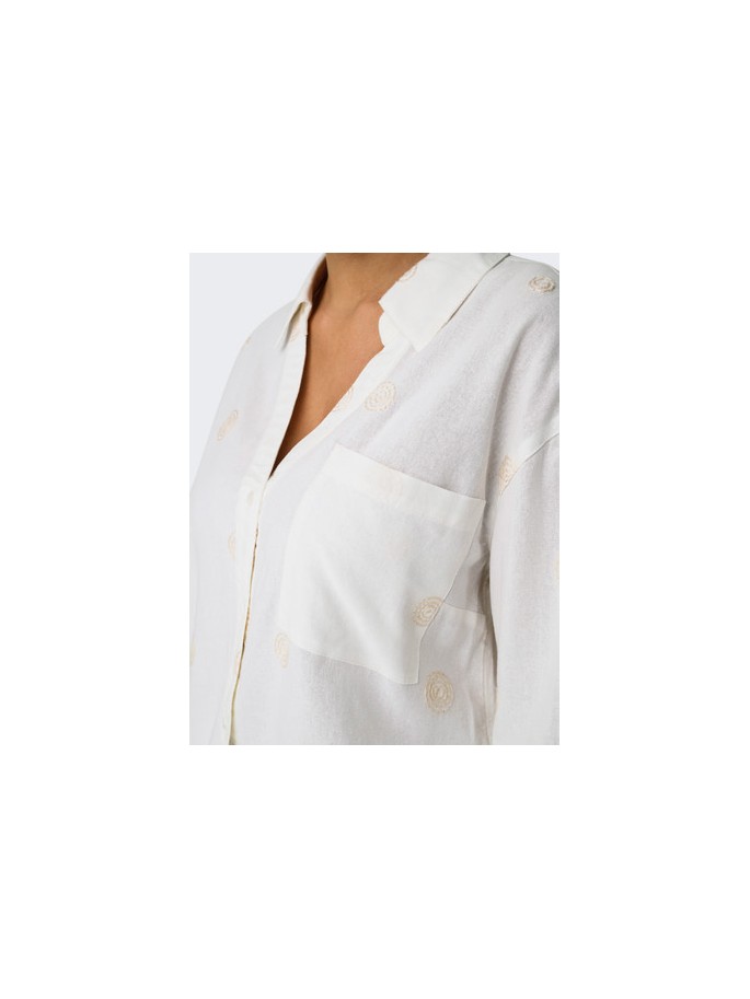 Only CARO Camisa de lino Color Blanco... Only CARO Camisa de lino Color Blanco...