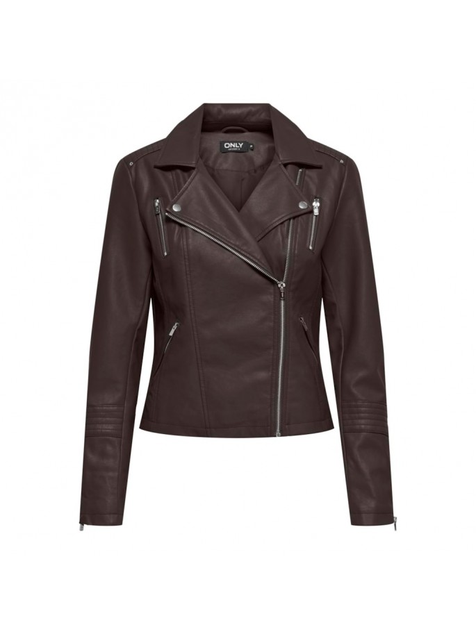 Only GEMMA FAUX Biker de piel Color...