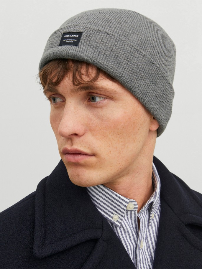 JACK & JONES DNA BEANIE COLOR GRIS...