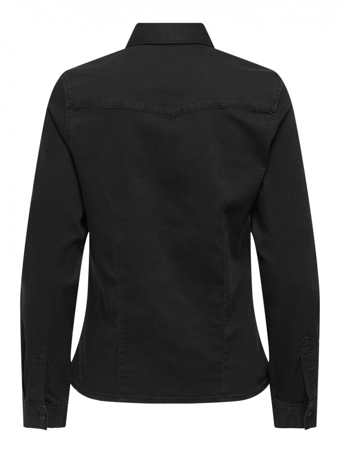 ONLY SASIA CAMISA VAQUERA COLOR NEGRO...