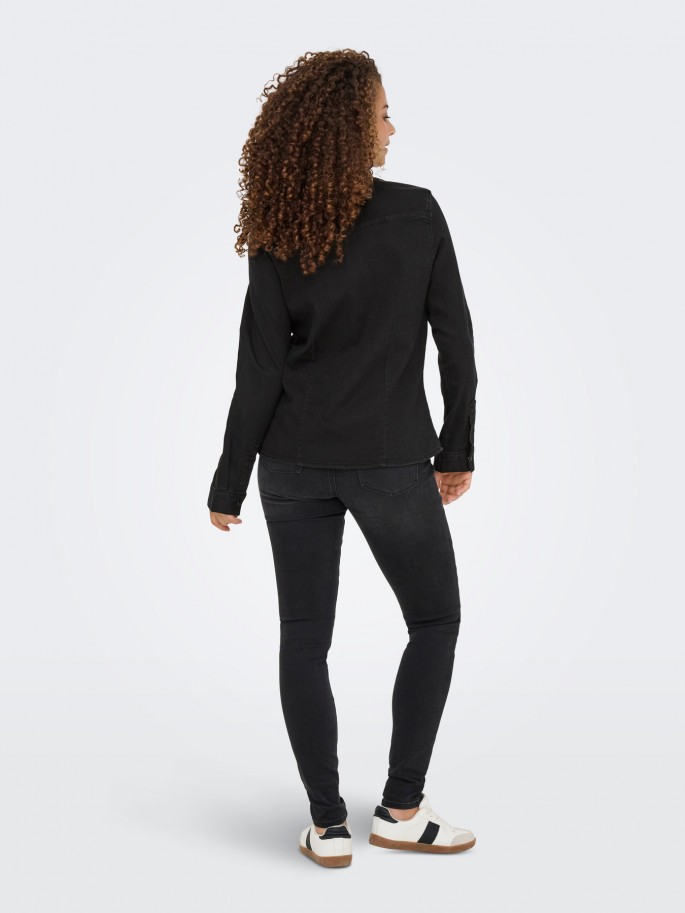 ONLY SASIA CAMISA VAQUERA COLOR NEGRO...